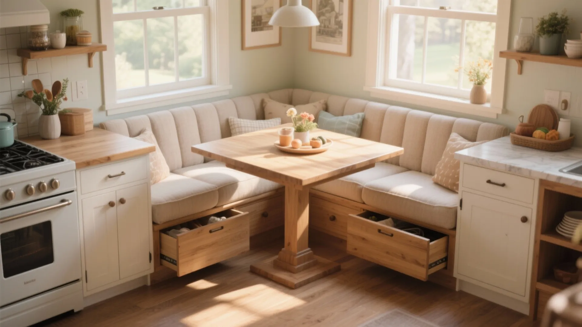4. Built-In Banquette Seating