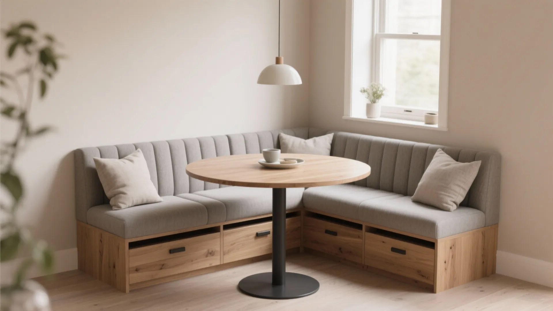 2. Banquette Seating with Storage