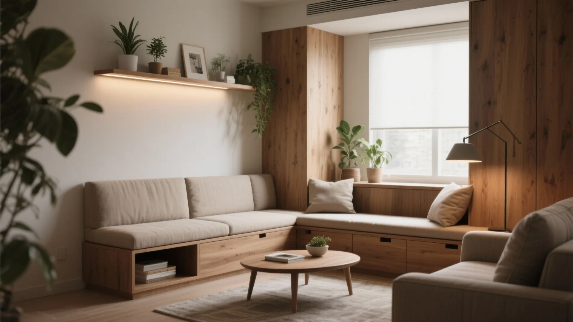 Built-In Banquette Plus Small Sofa