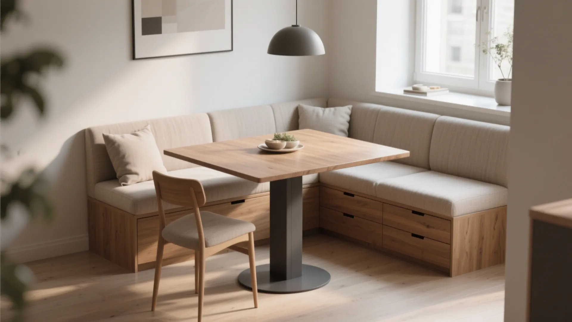 1. Banquette Seating with Storage