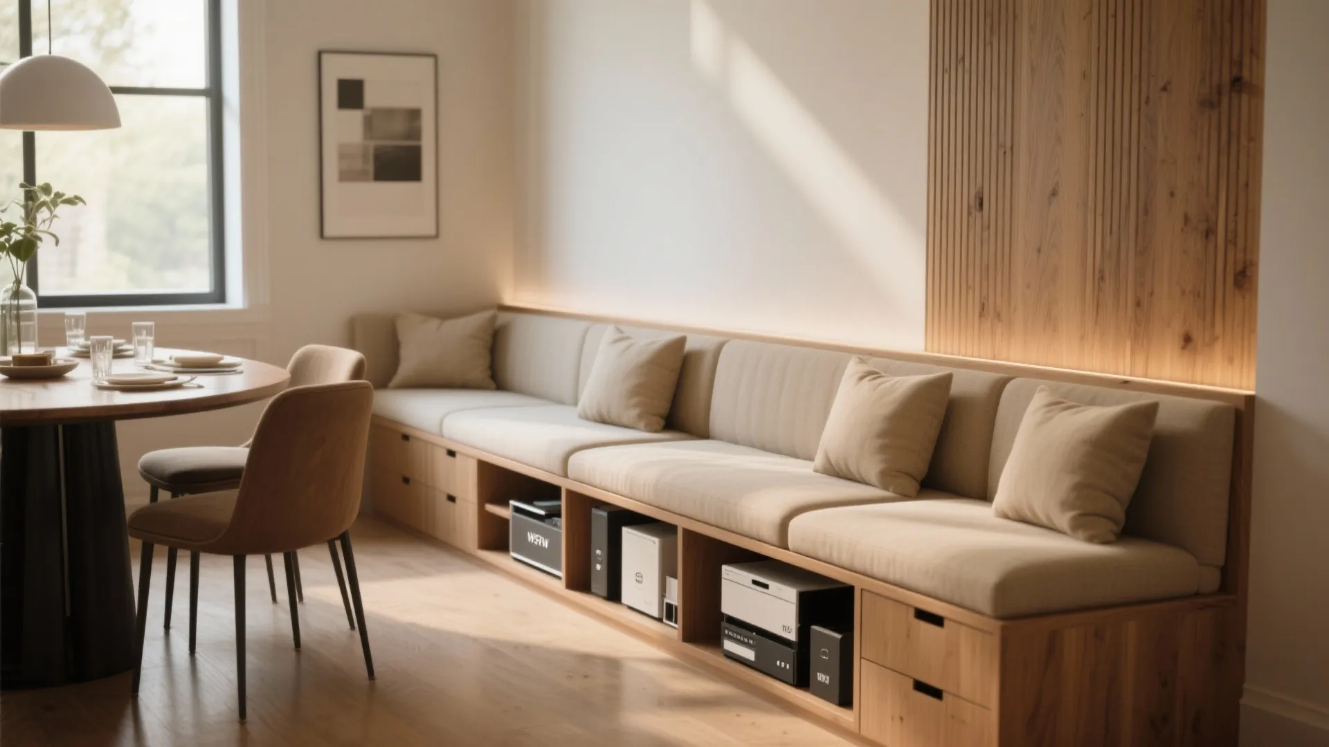 2. Built-In Banquette with Hidden Storage