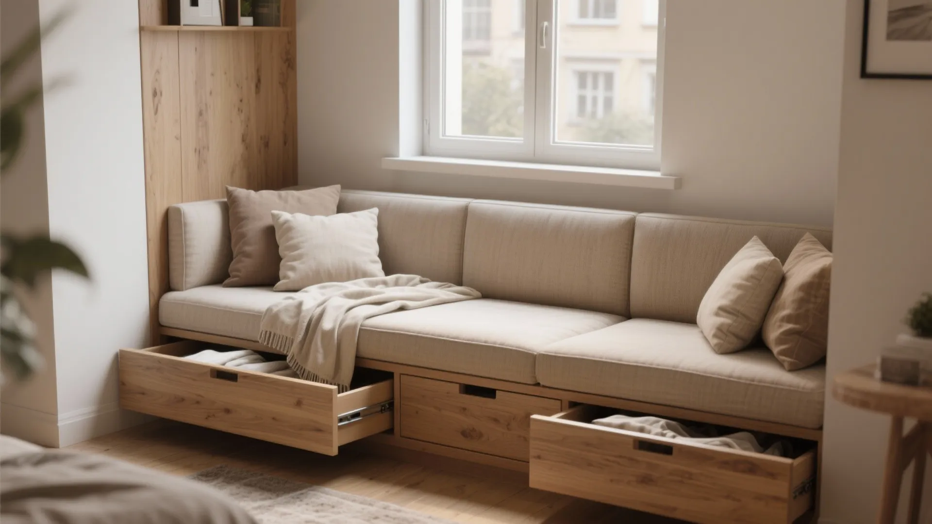 2. Banquette seating with hidden storage