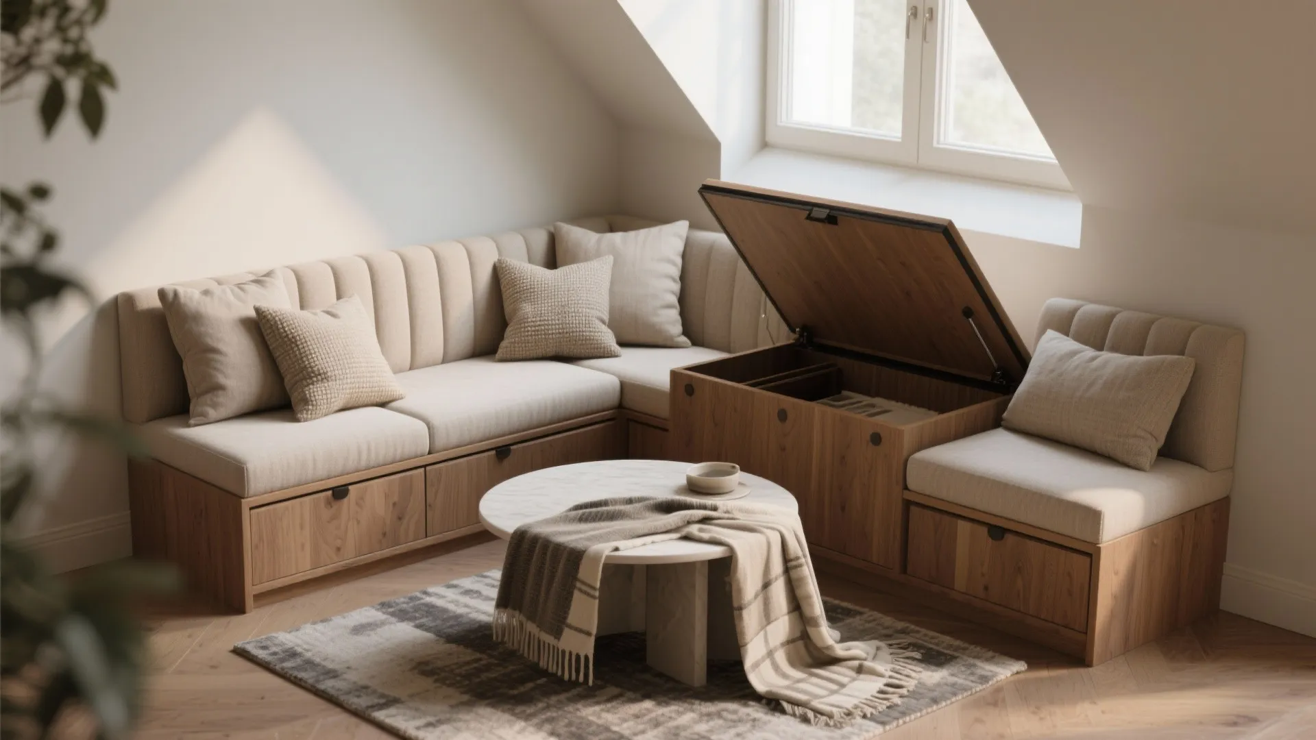 2. Banquette Seating with Hidden Storage