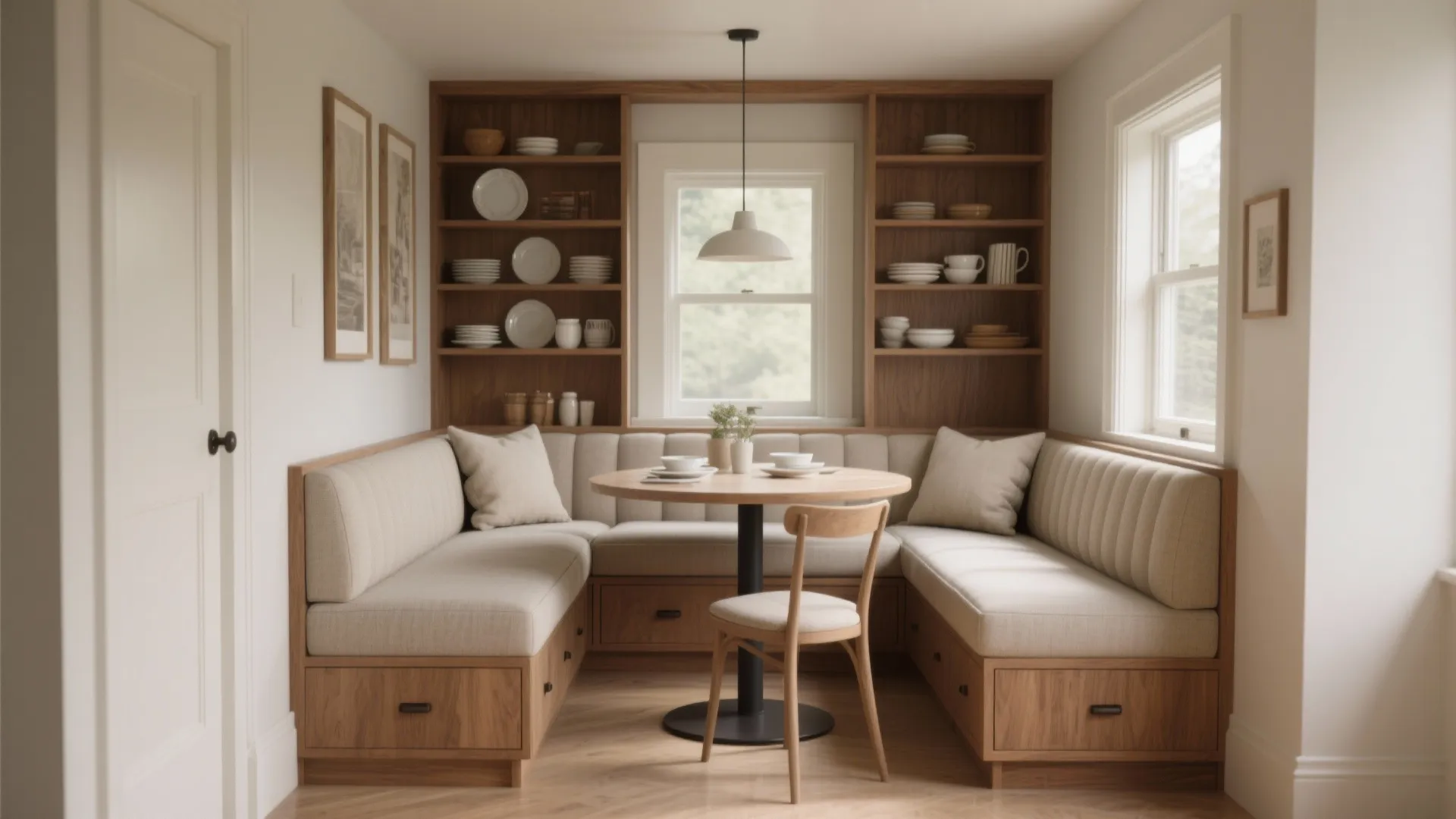 3. Built-in banquette with storage