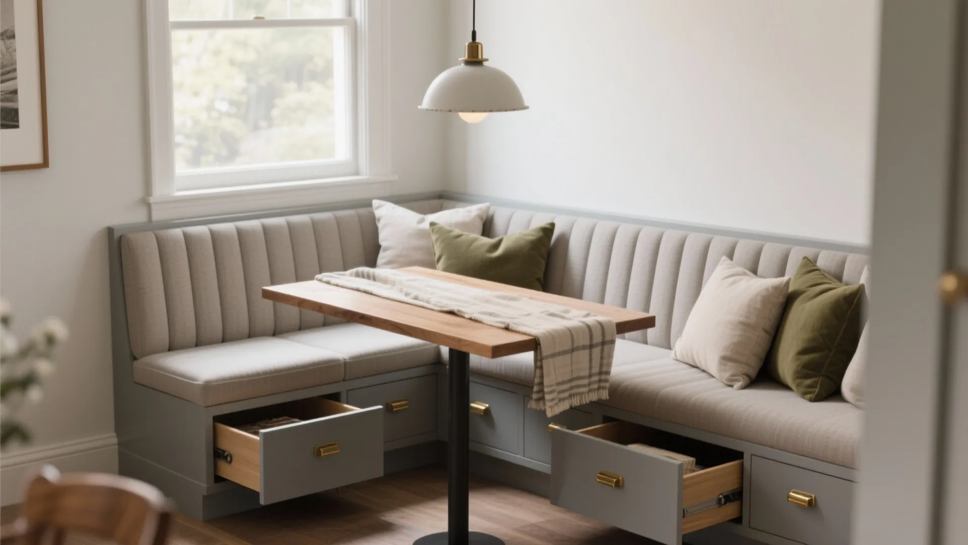 3. Built-in banquette with storage
