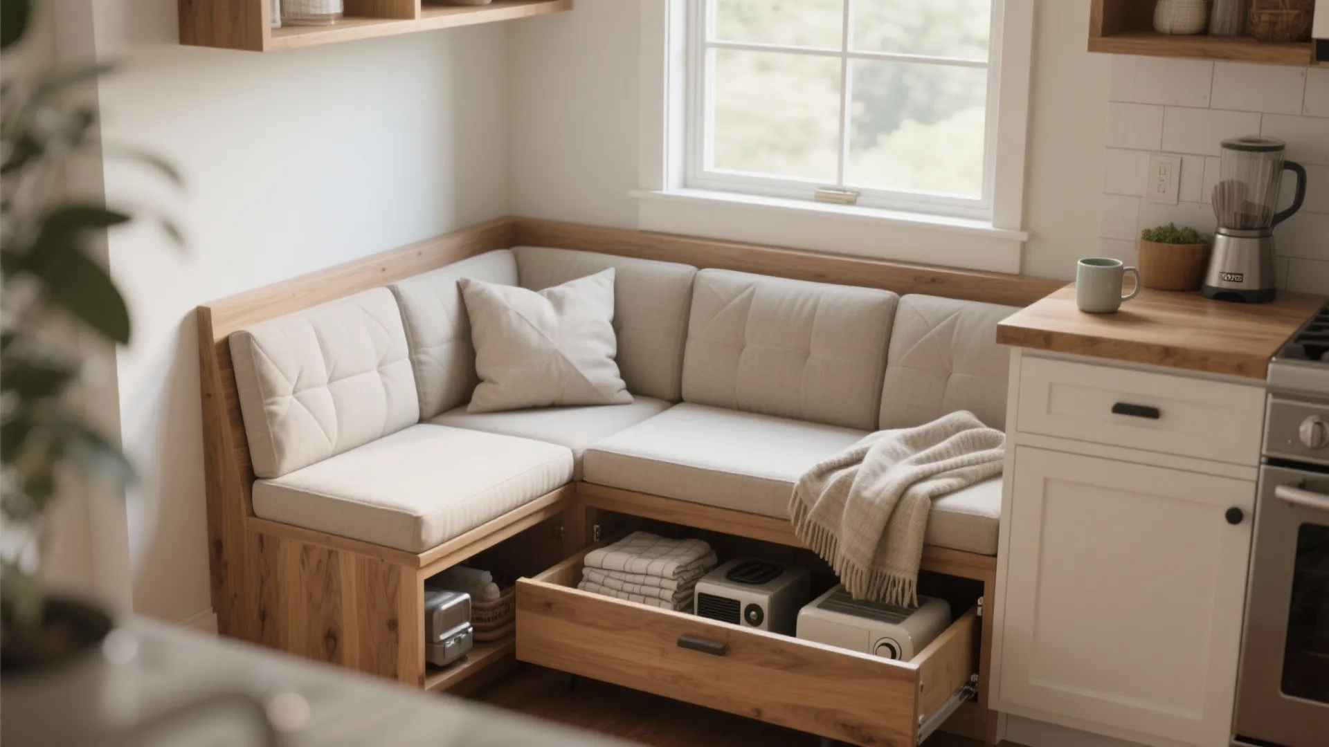 1. Built-in Banquette with Storage