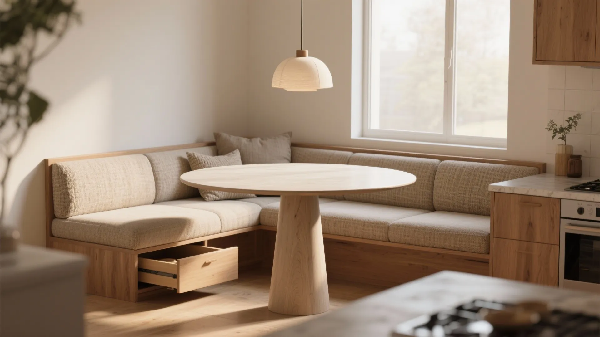 5. Built-In Banquette with Storage — Cozy and Clutter-Free