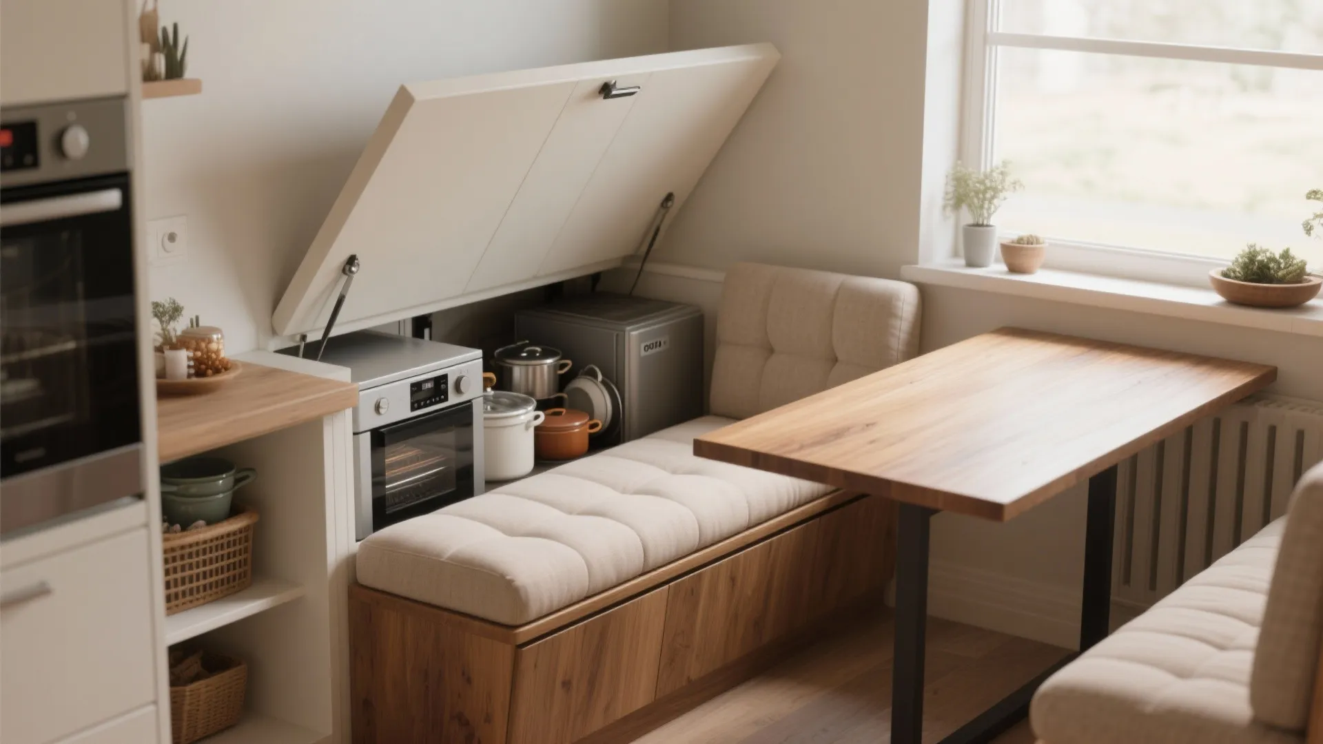 Integrated seating with storage