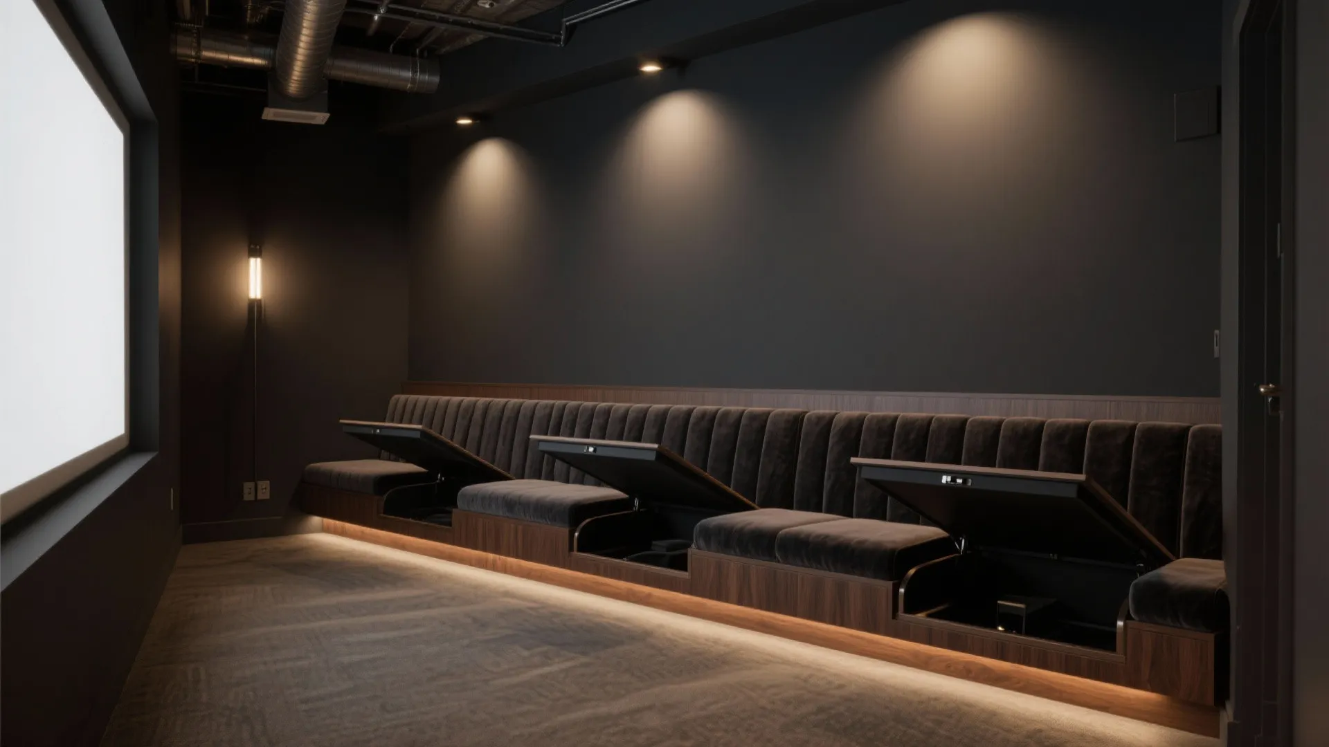 Built‑in banquette with deep storage