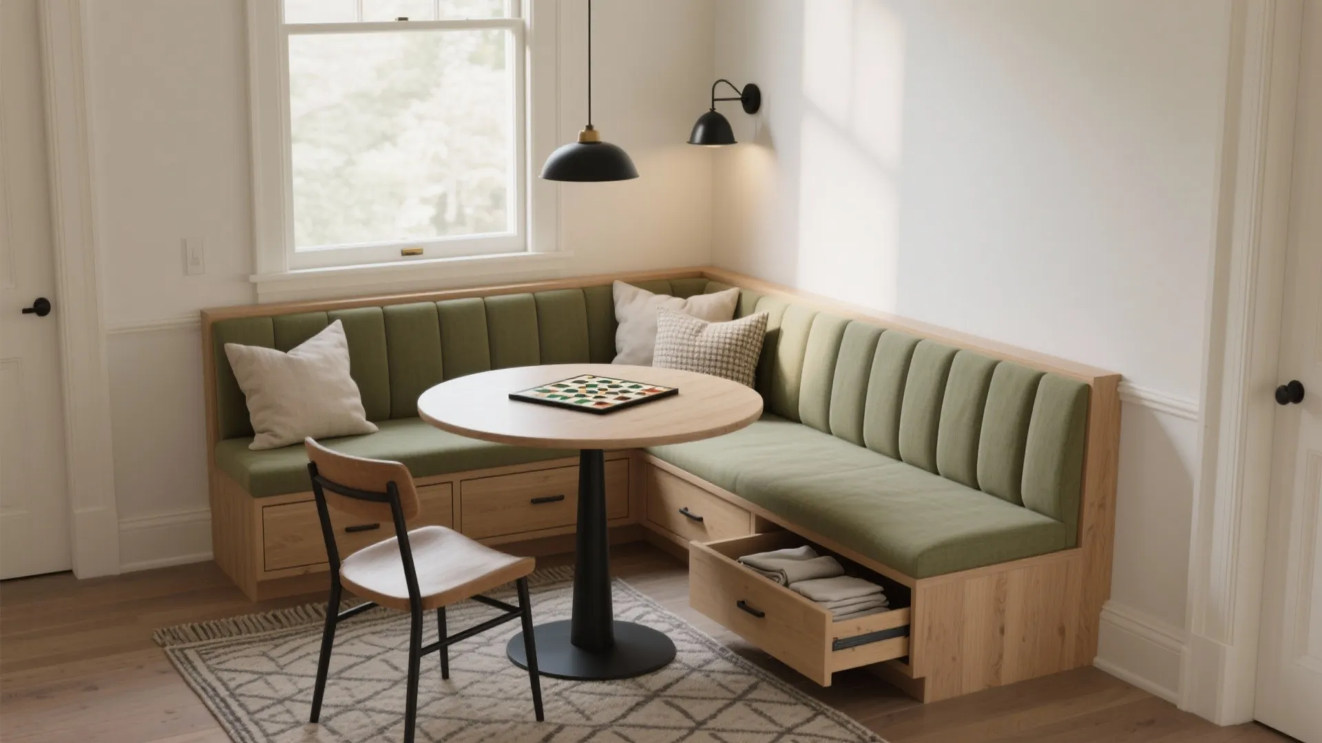 Built-in Banquette Seating with Storage