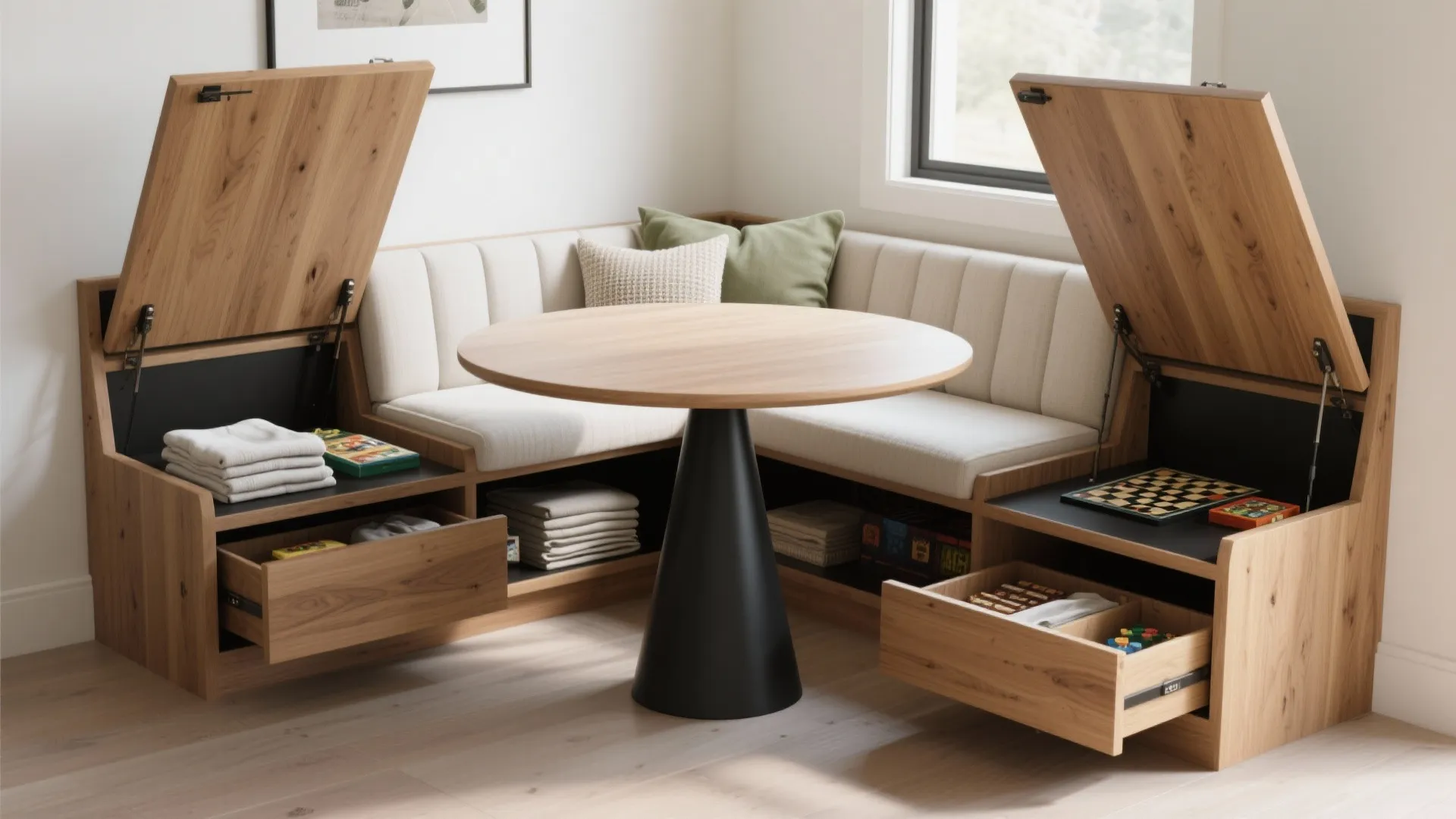 1) Banquette Seating With Hidden Storage