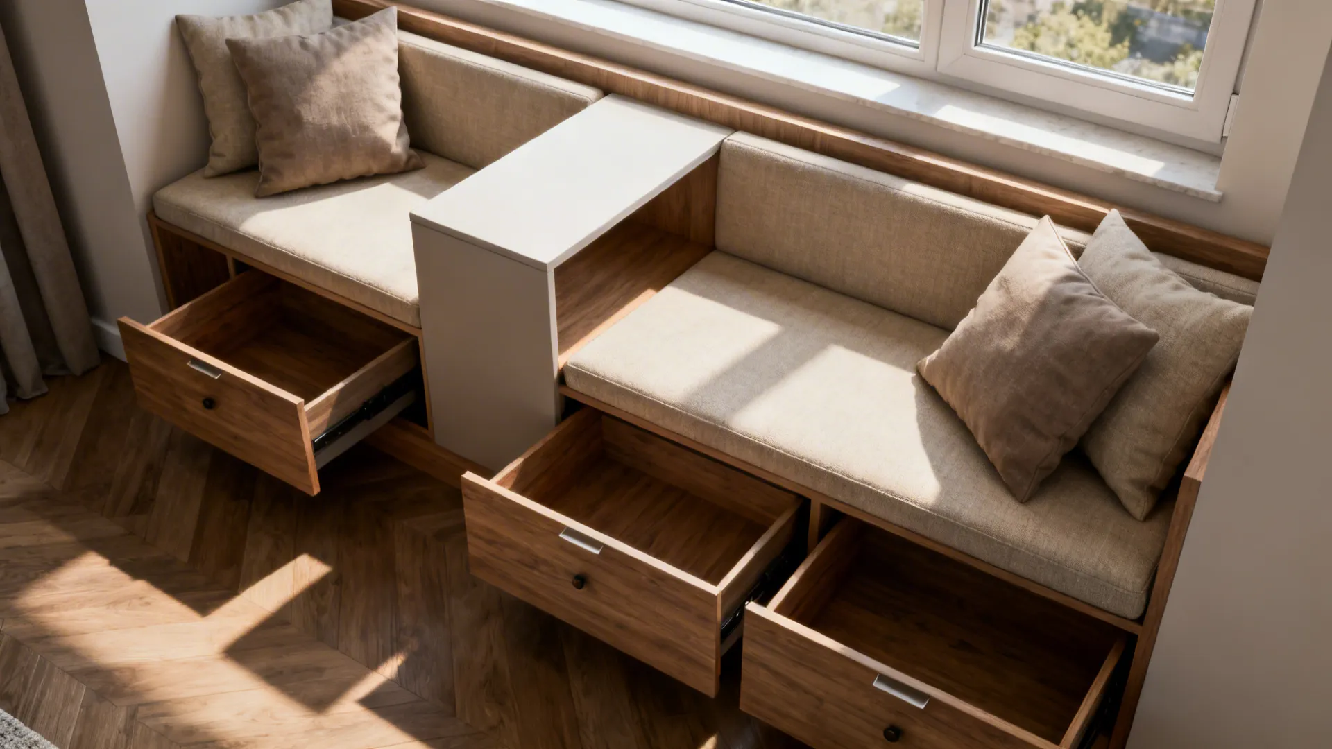 4. Bench seating or built-in banquette