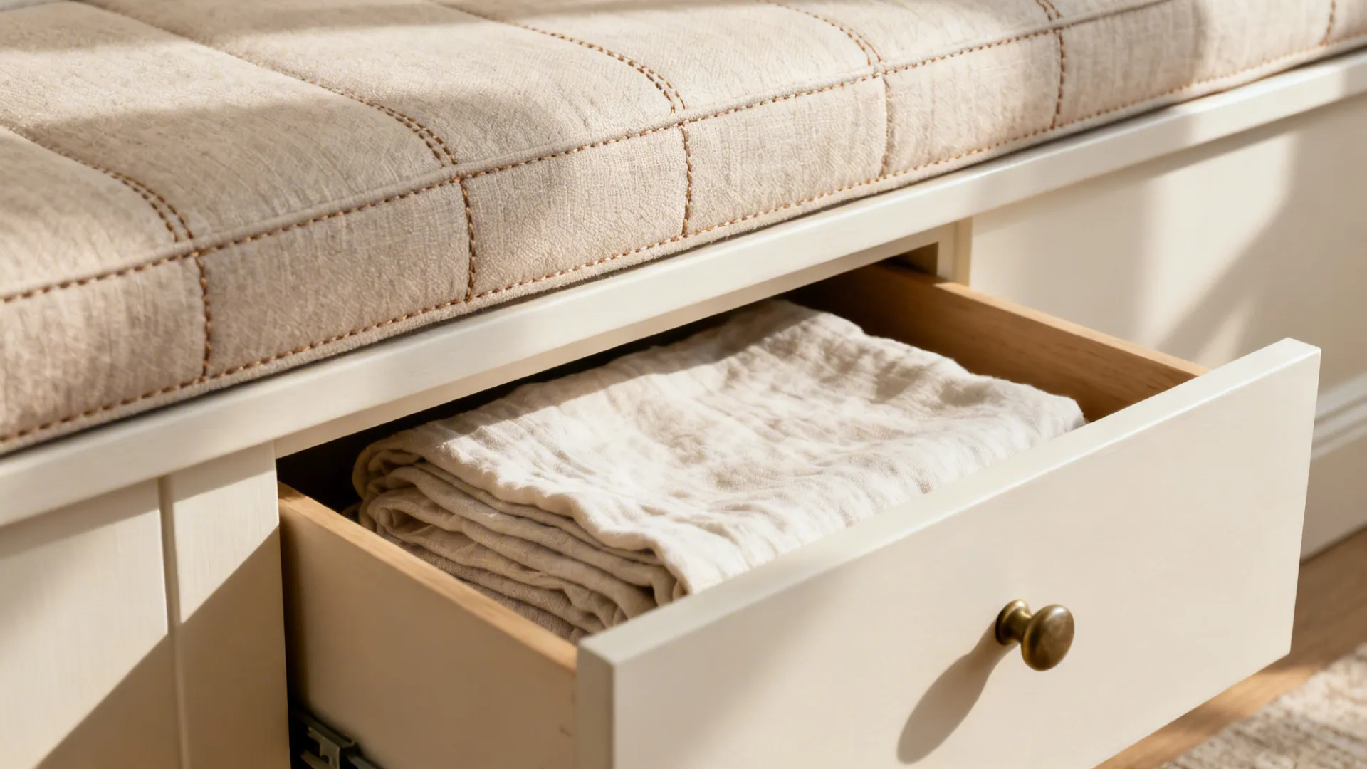 Banquette seating with a compact rectangular table