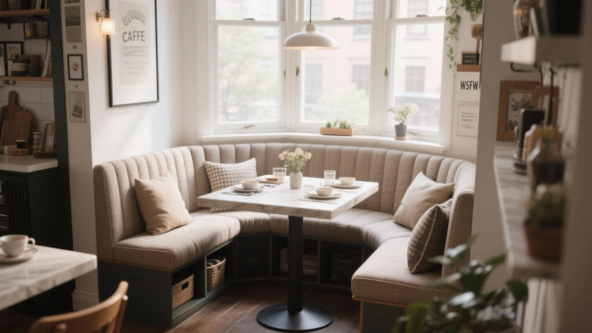 4. Banquette Seating Under Windows