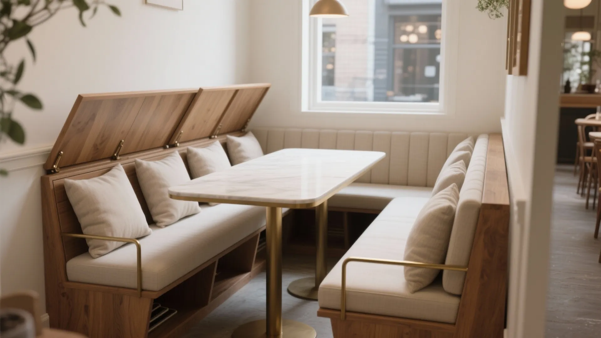 Banquette Seating Along the Wall