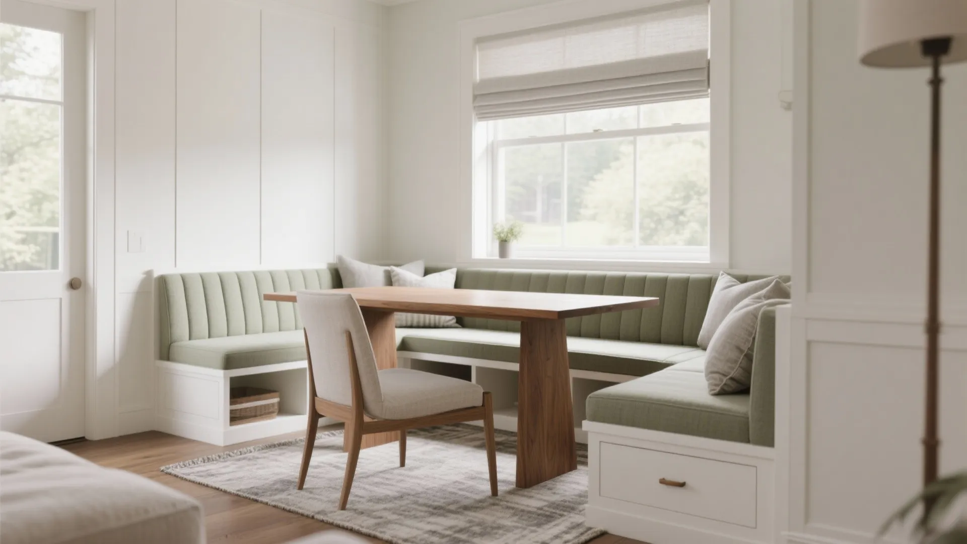 Built-In Banquette Along the Wall