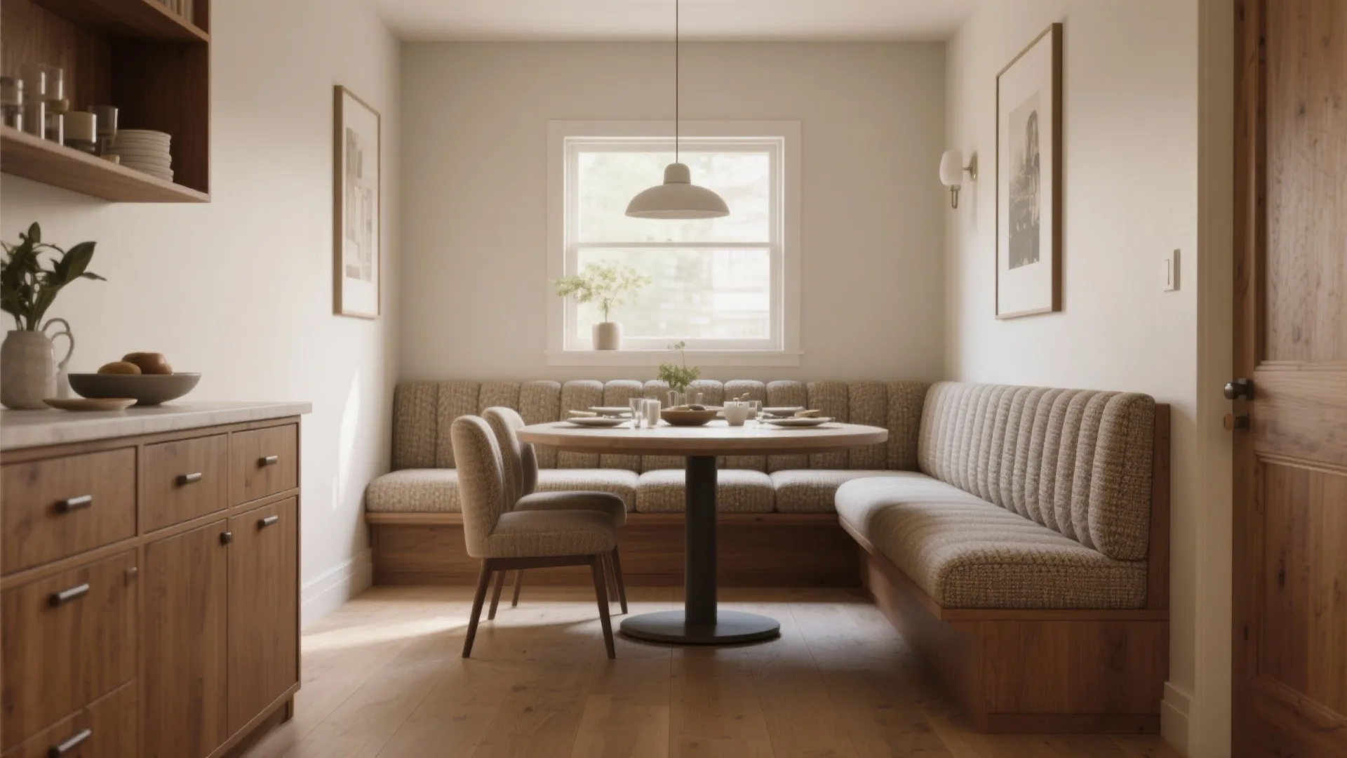 Banquette Seating Along One Wall