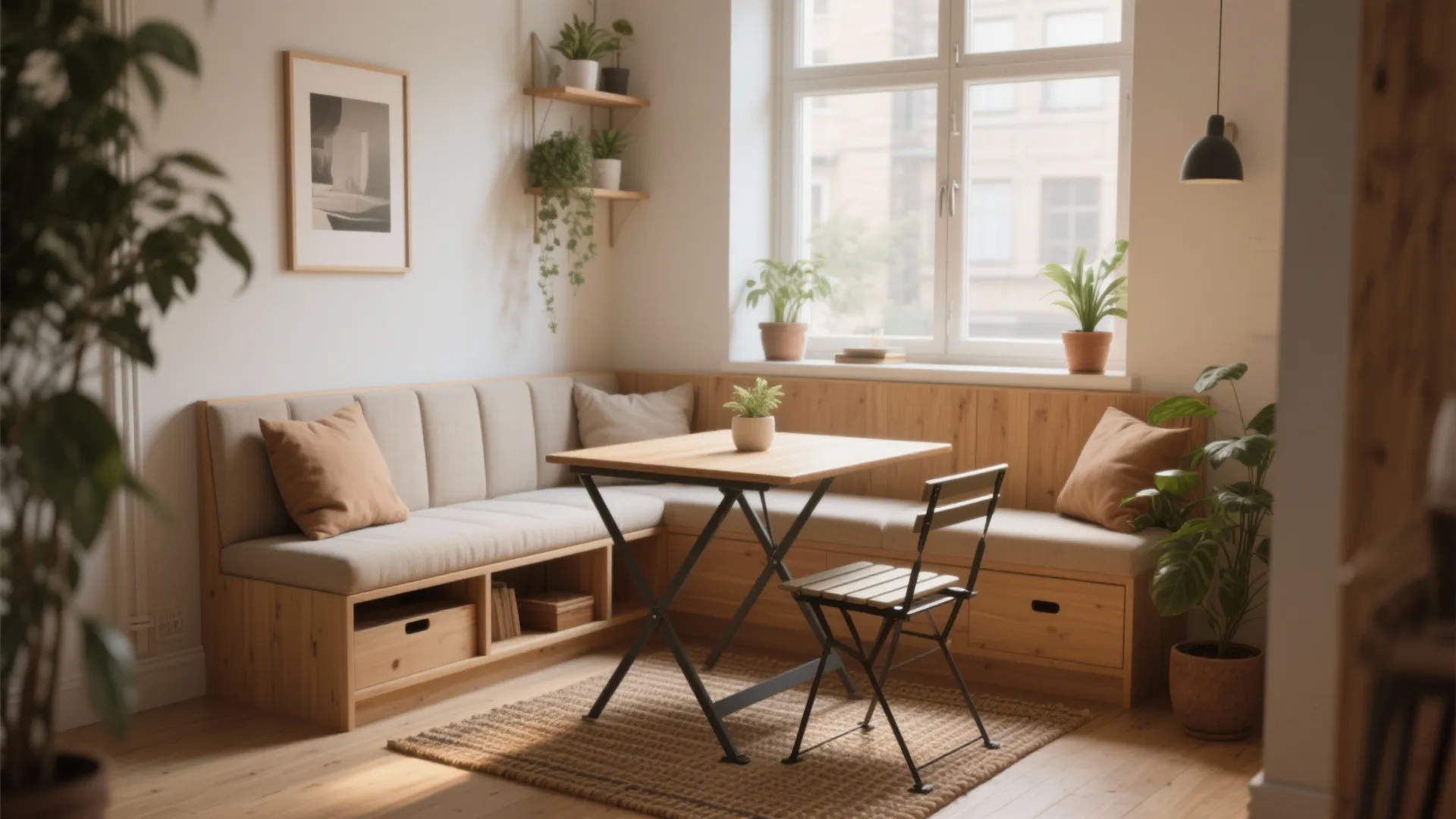 5. Create cozy zones: banquettes, window nooks, and compact dining