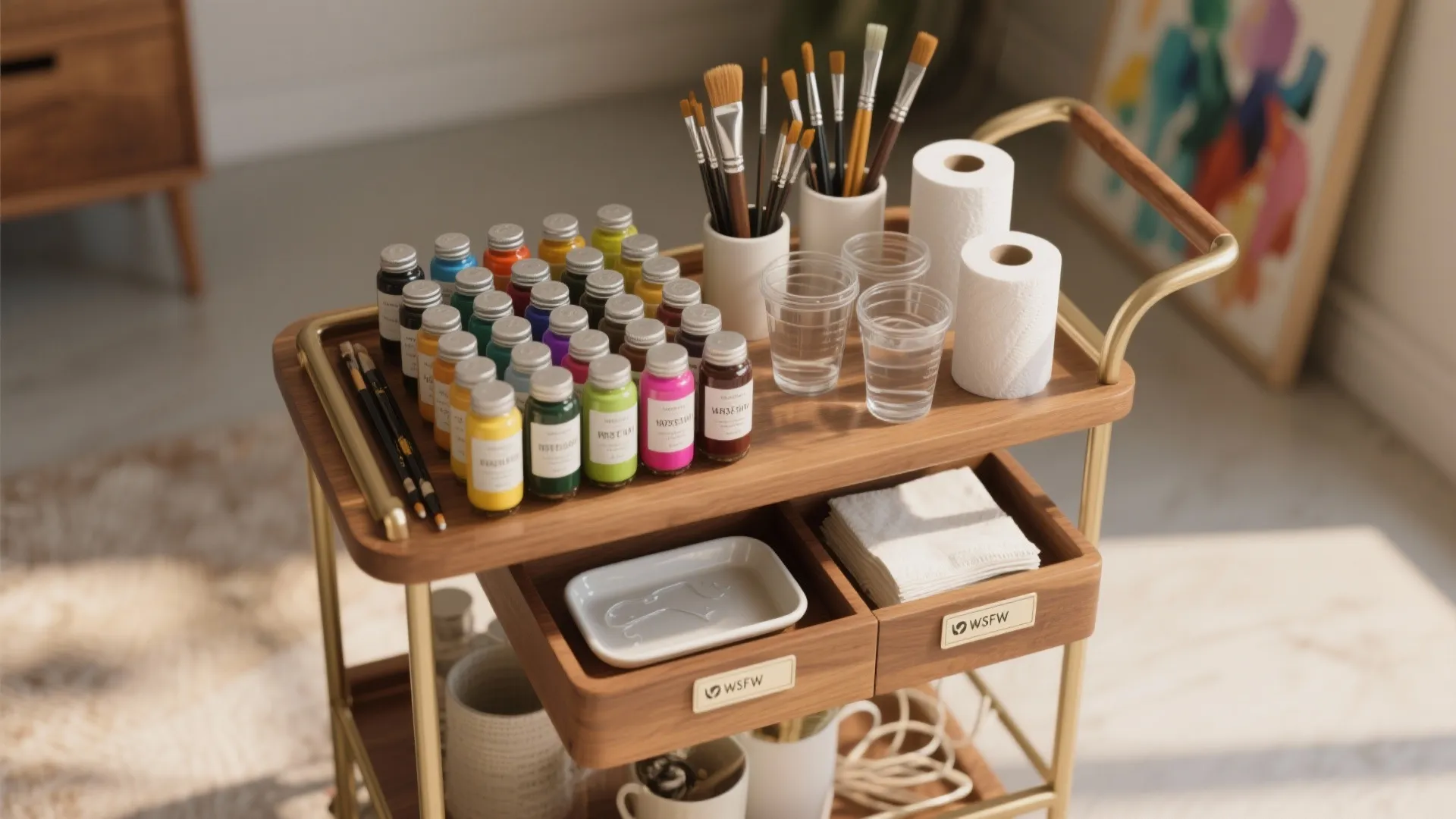 2. Bar cart supply hub