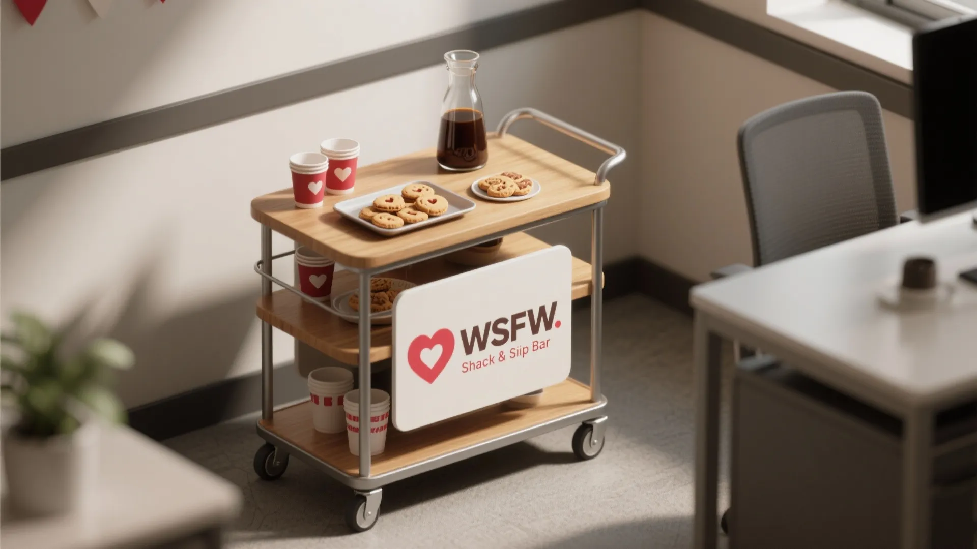 5. Snack & Sip Bar Cart (Portable Romance)
