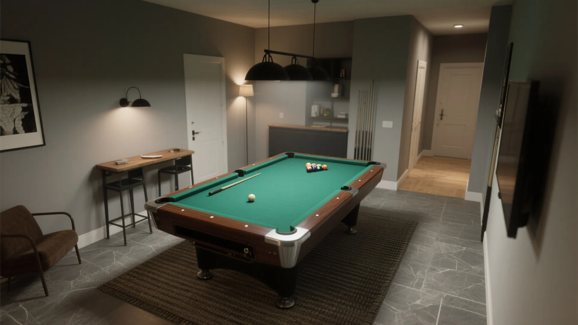 Bar-Size Table with Smart Clearance Planning