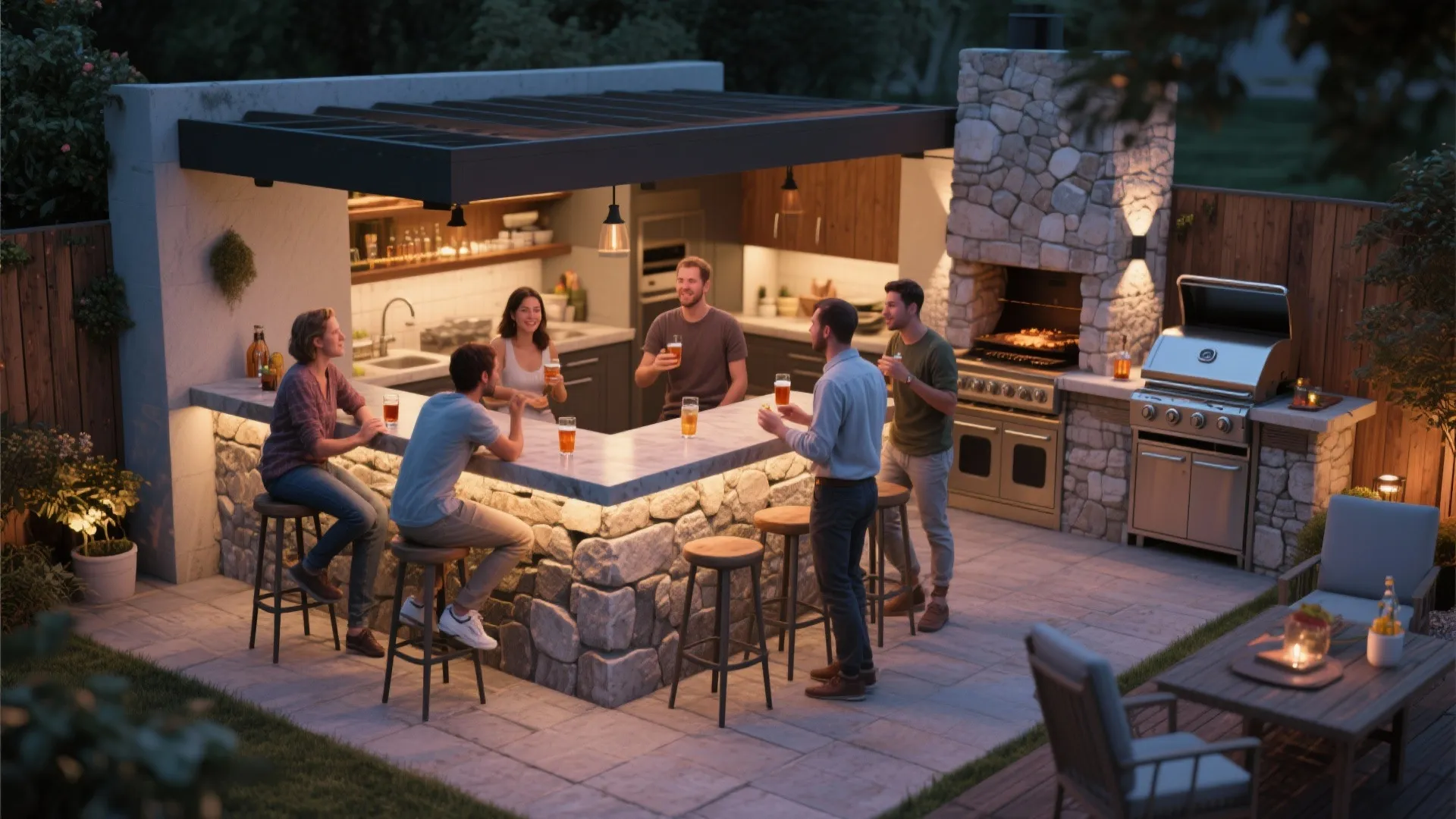 9. Integrated Bar Counter