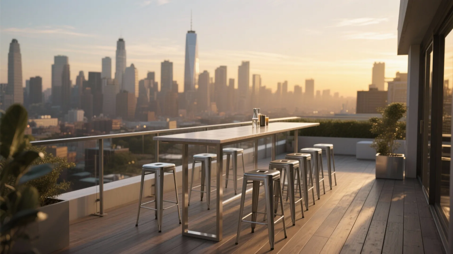 Bar-Height Table with Stools