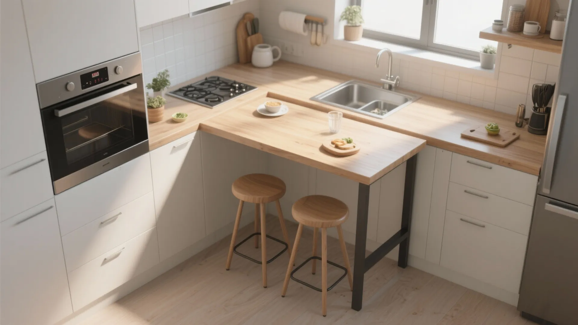 5. Bar-Height Tables with Stools