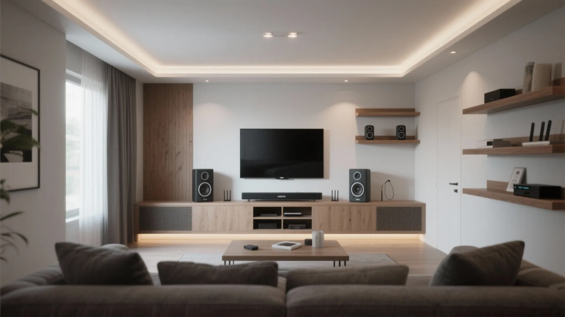 Smart Soundbar + Satellites (Compact Surround)