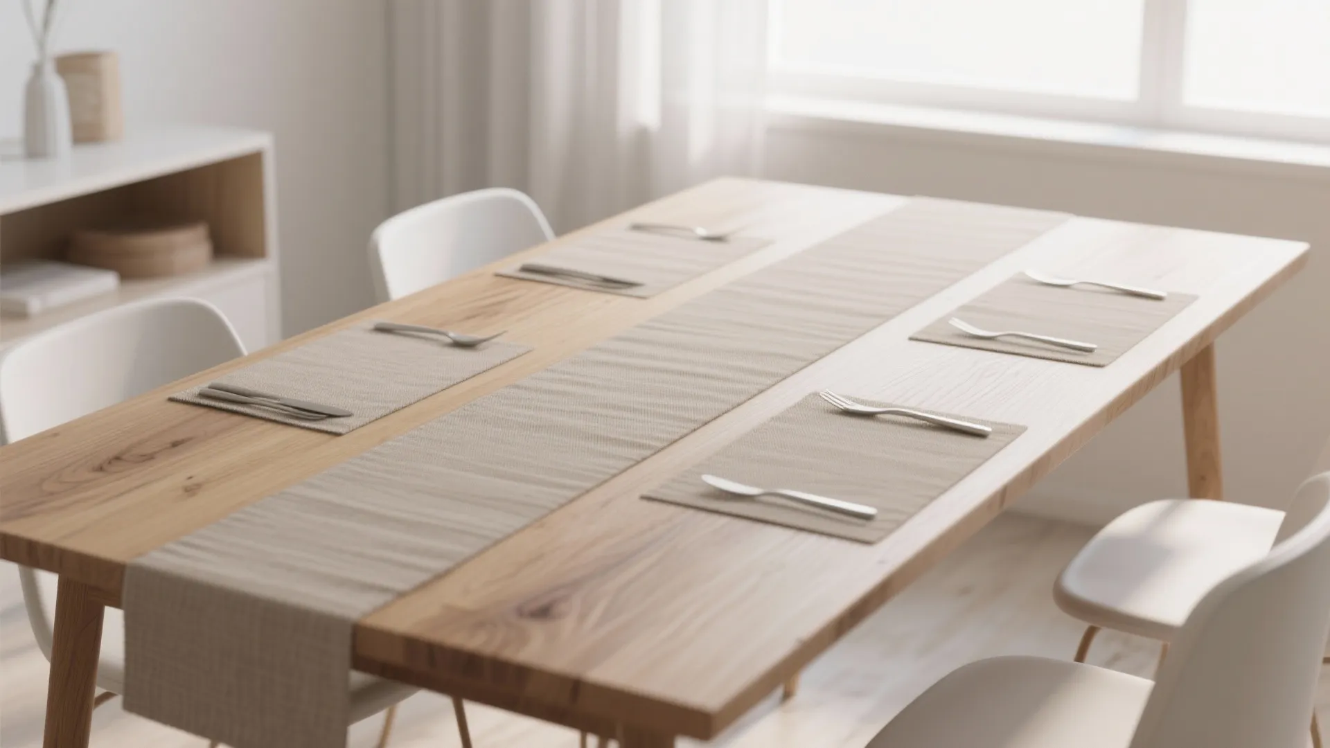 10. No Tablecloth at All