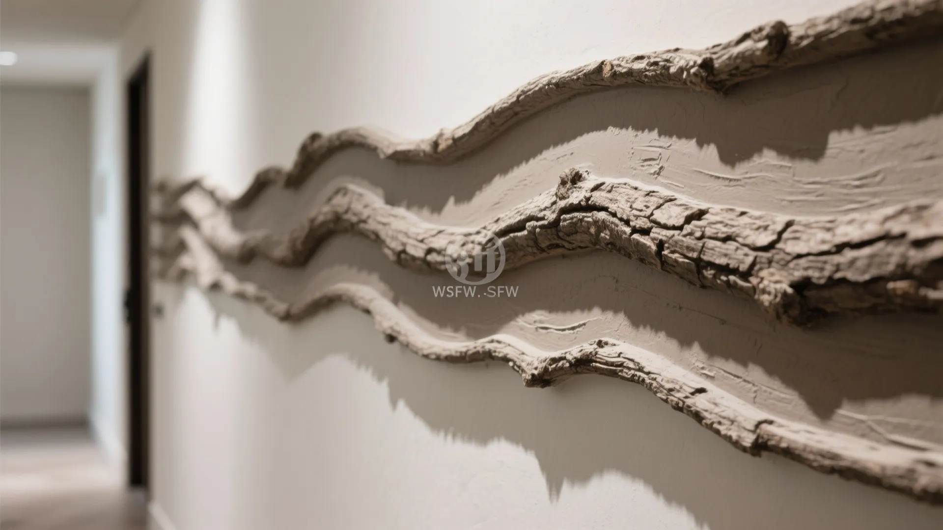 Textured Bark and Branch Relief