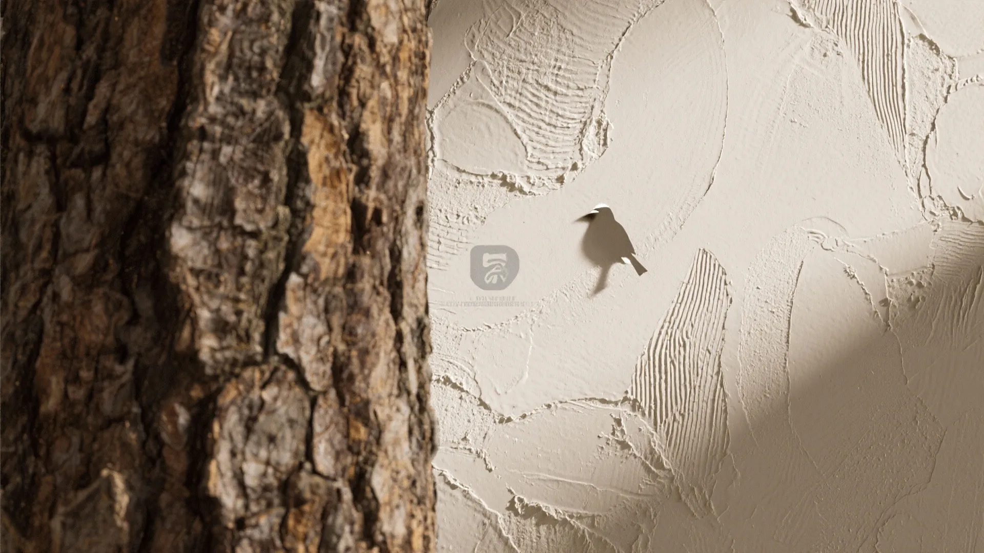 Textured Bark and Perch Accent