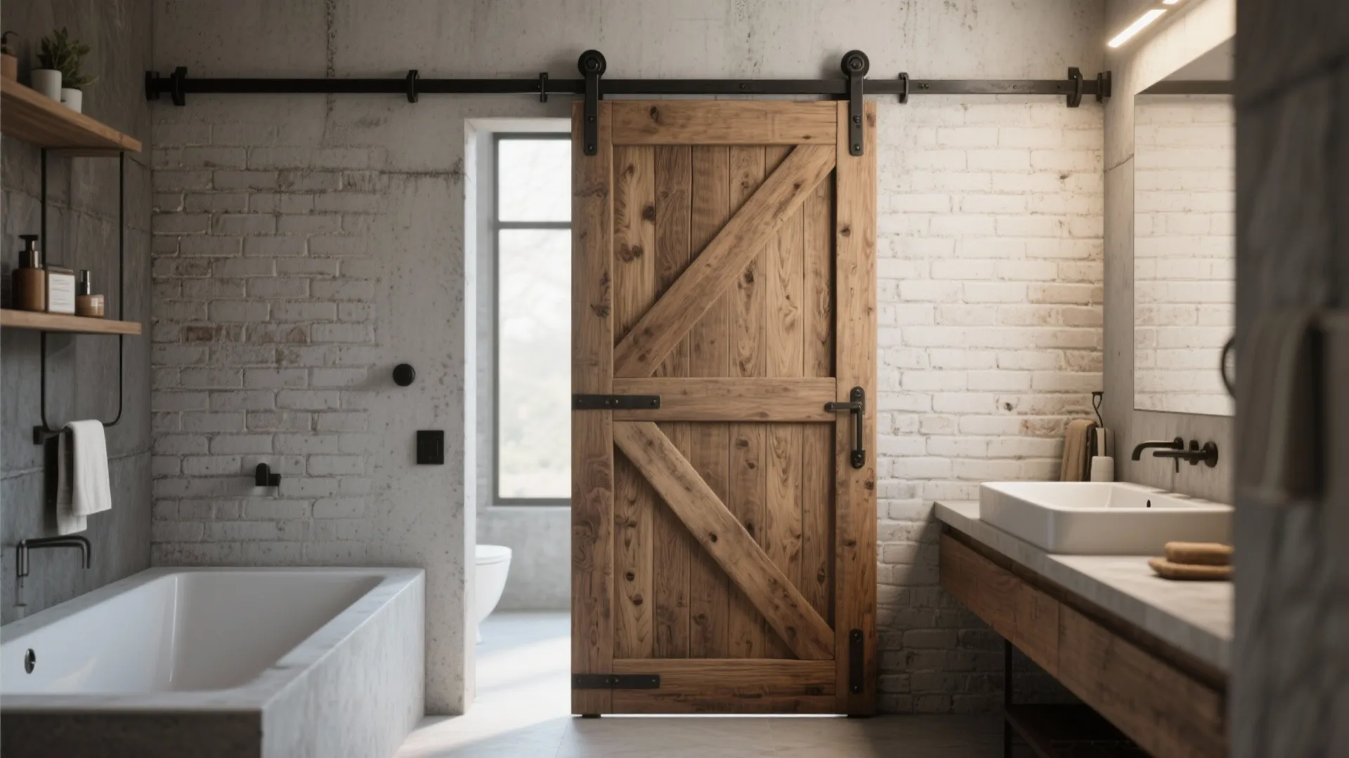 2. Barn-Style Sliding Doors