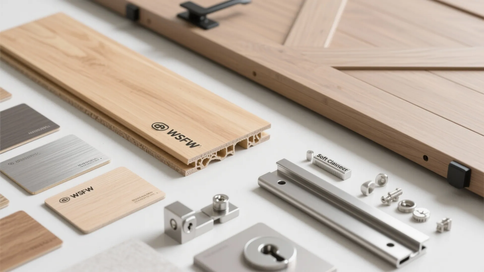 Compact Barn Door with Moisture-Resistant Finish