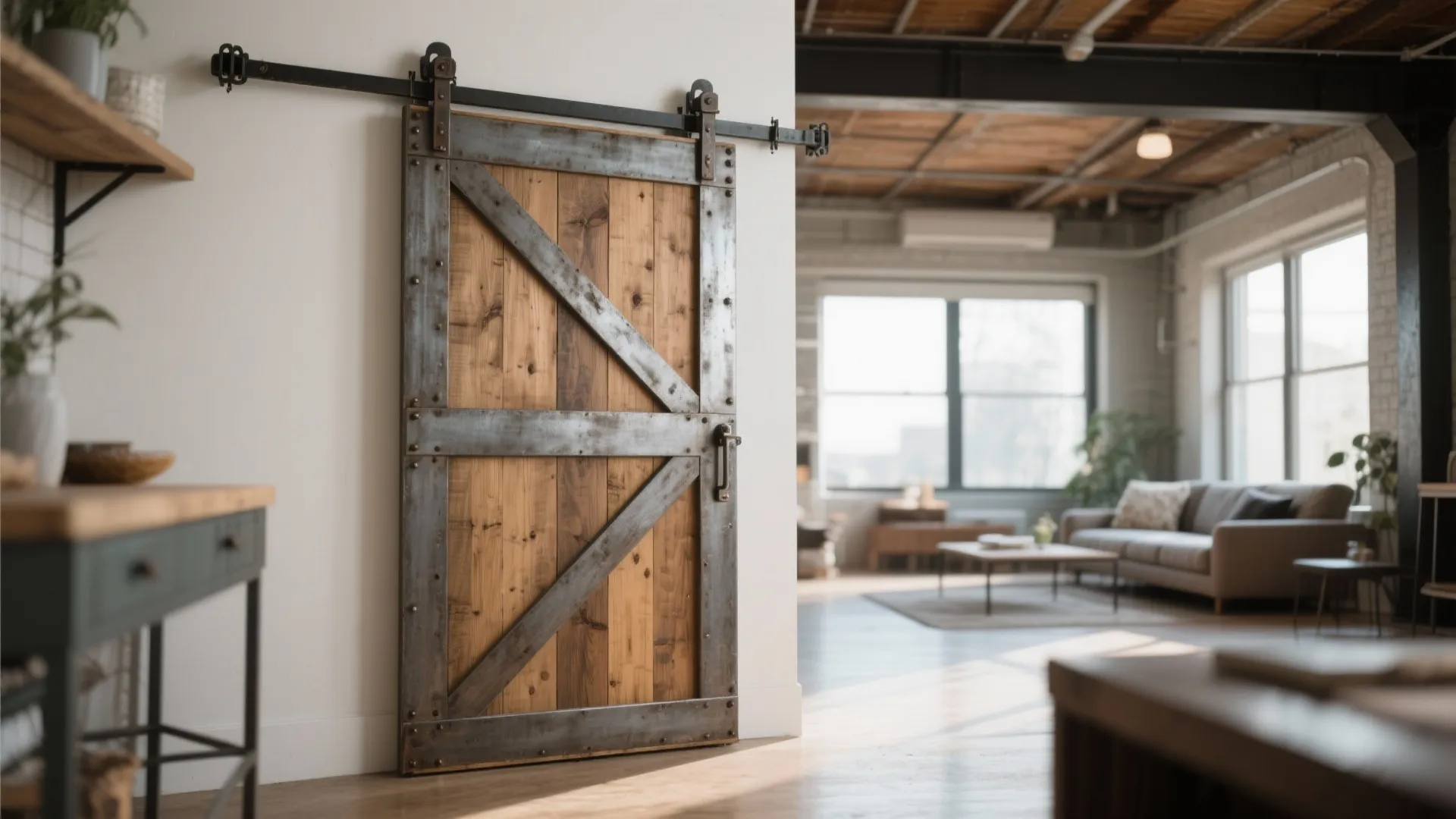 Idea 4: Barn Door on Temporary Track