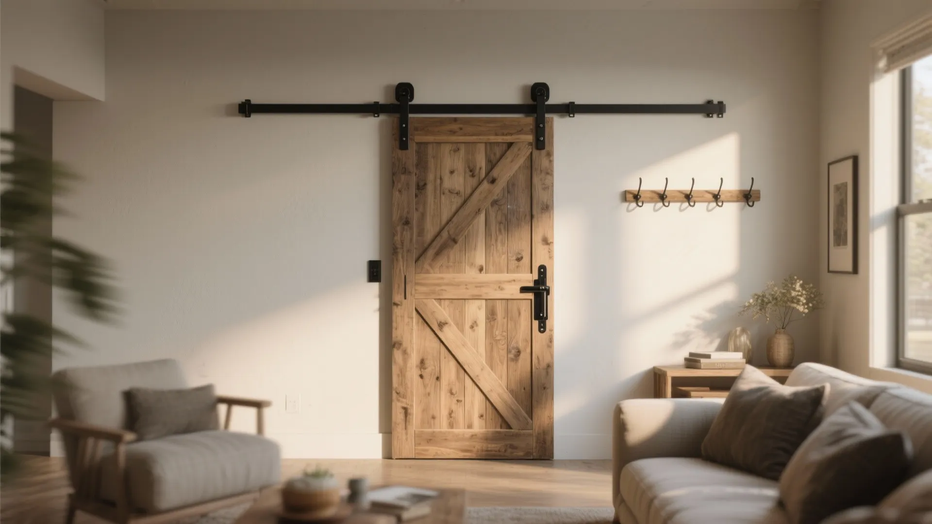 2. Barn Doors on a Wall Track