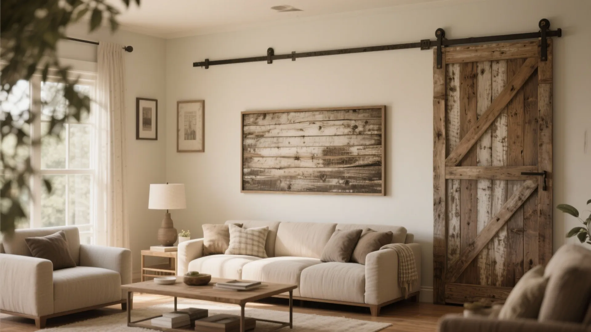 7. Barn Door Wall Feature