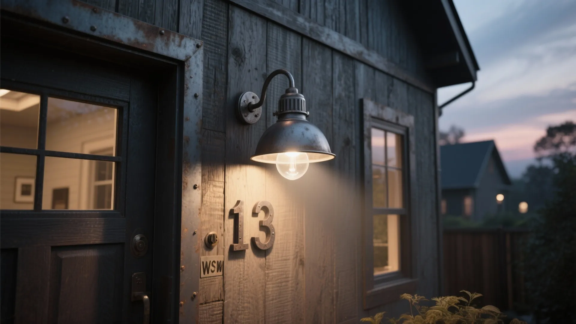 2. Barn Light for Industrial-Rustic Contrast