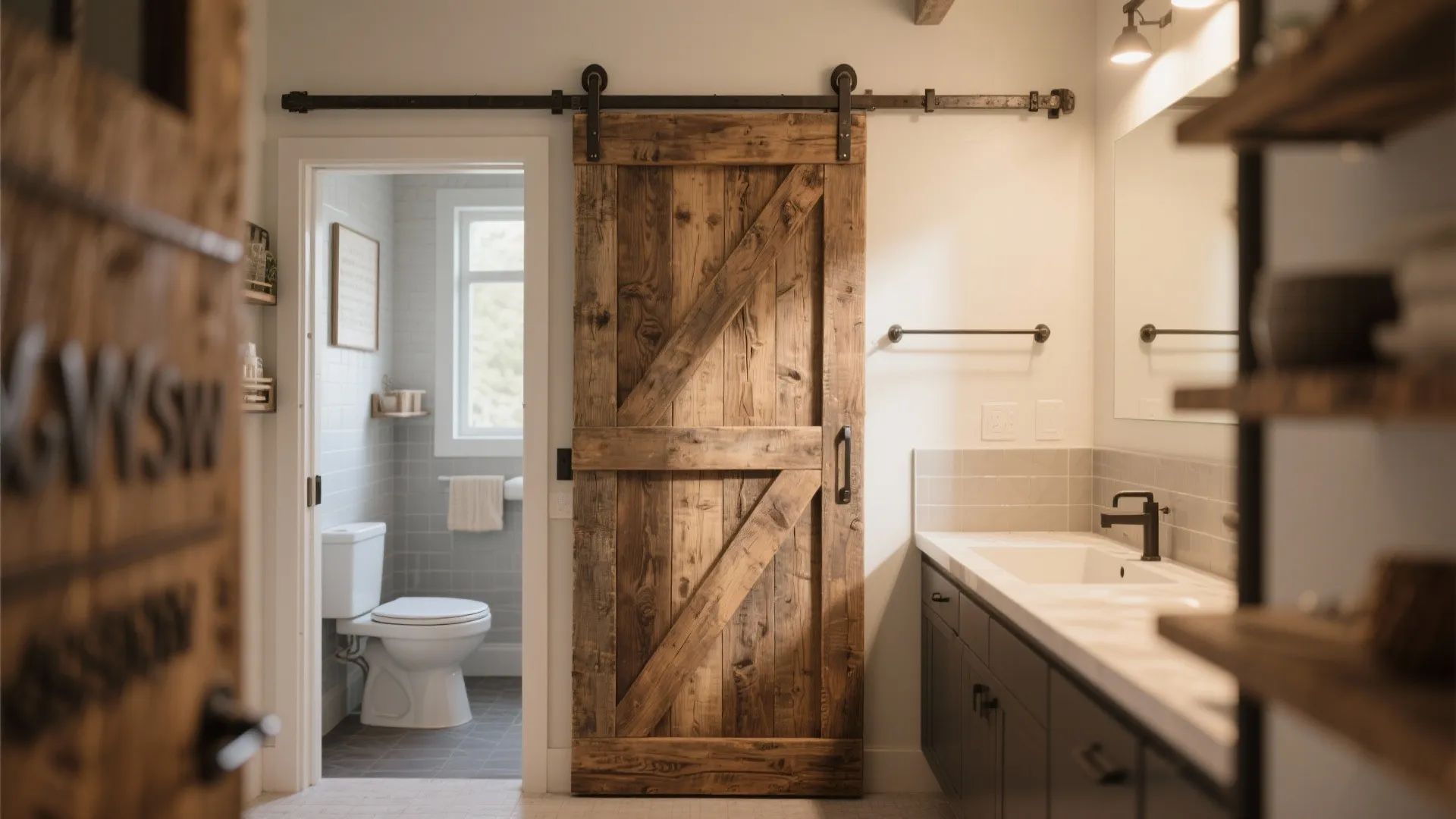 2. Barn-Style Sliding Doors