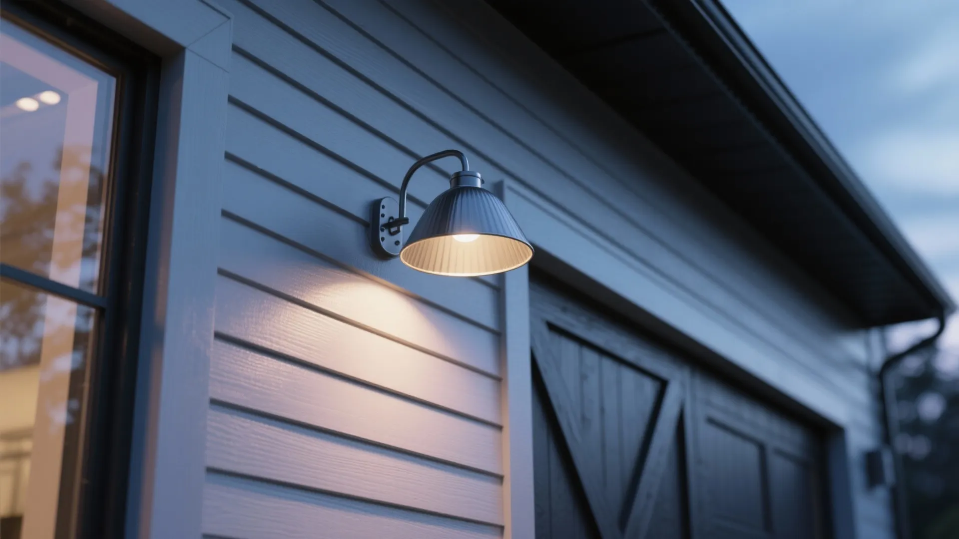 3. Barn-Style Wall Light with Shade