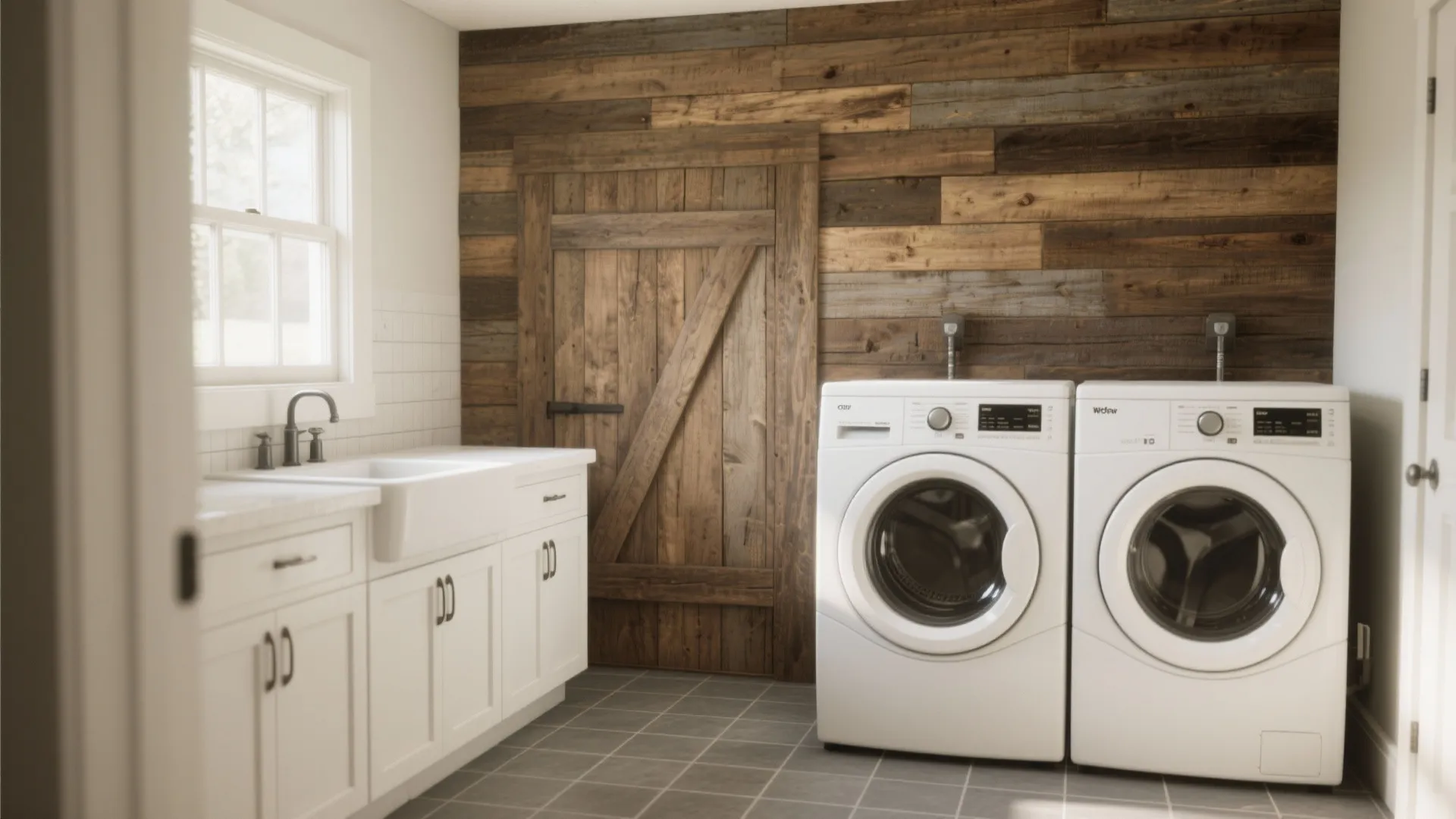 1. Full-Height Barnwood Accent Wall