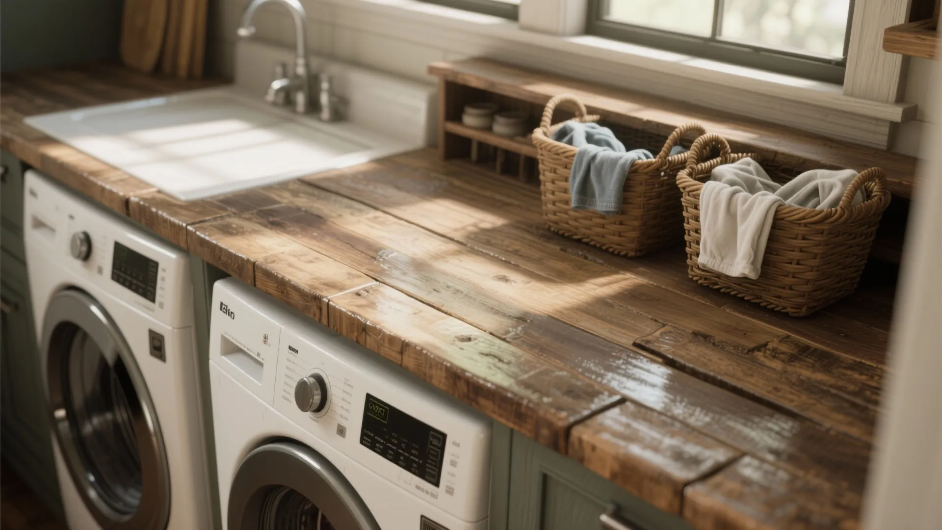 4. Barnwood Countertop and Folding Station