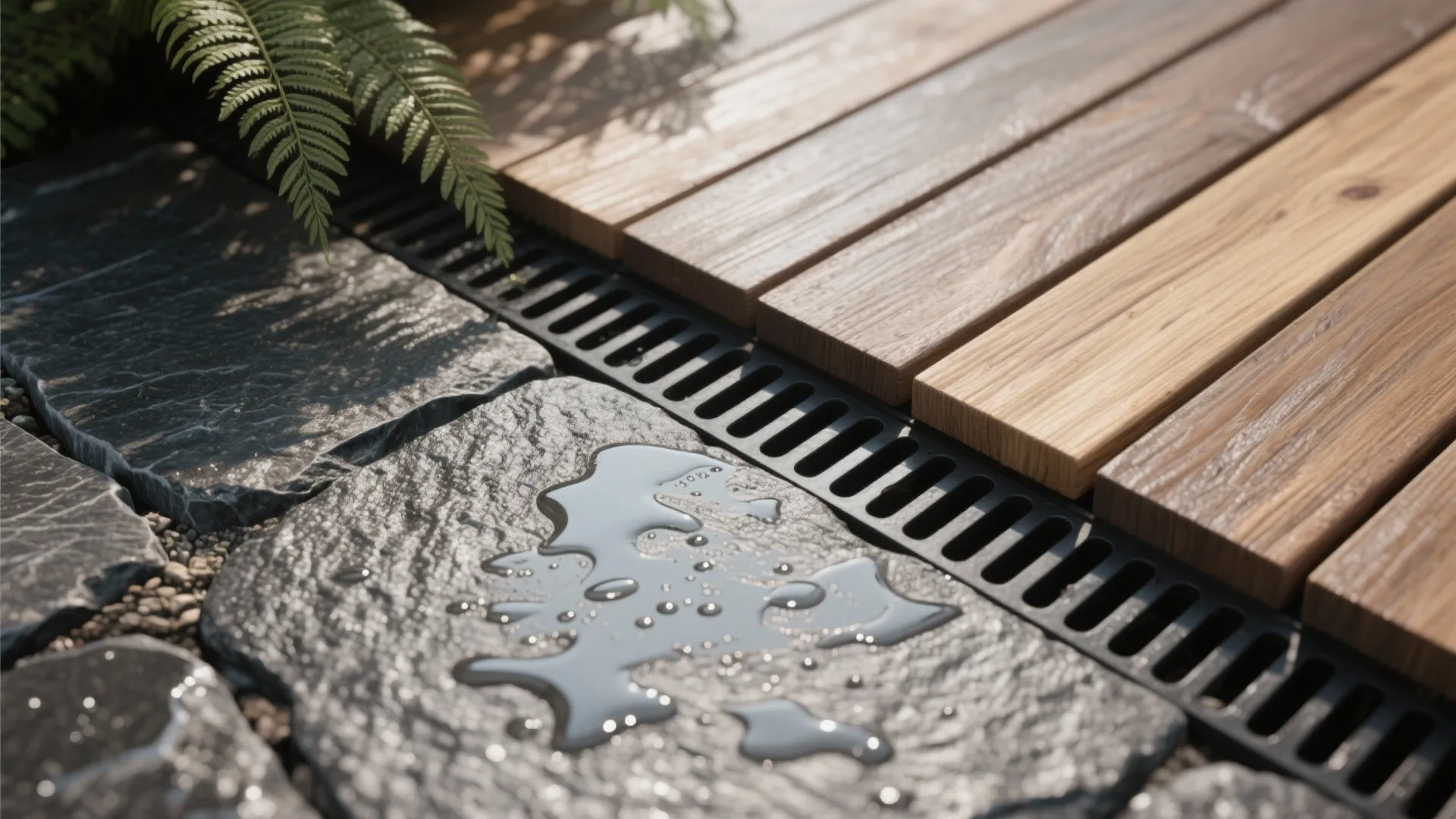 1) Minimalist stone-and-wood palette for a calm, durable shell