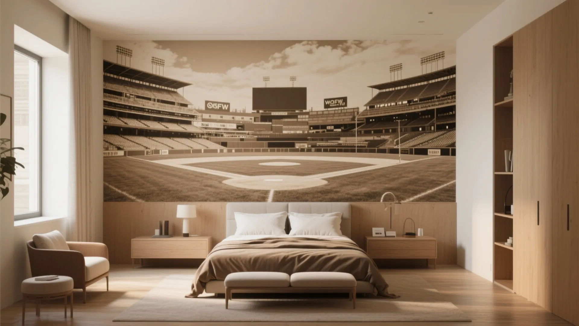 Tip 1: Statement Wall with Baseball Murals