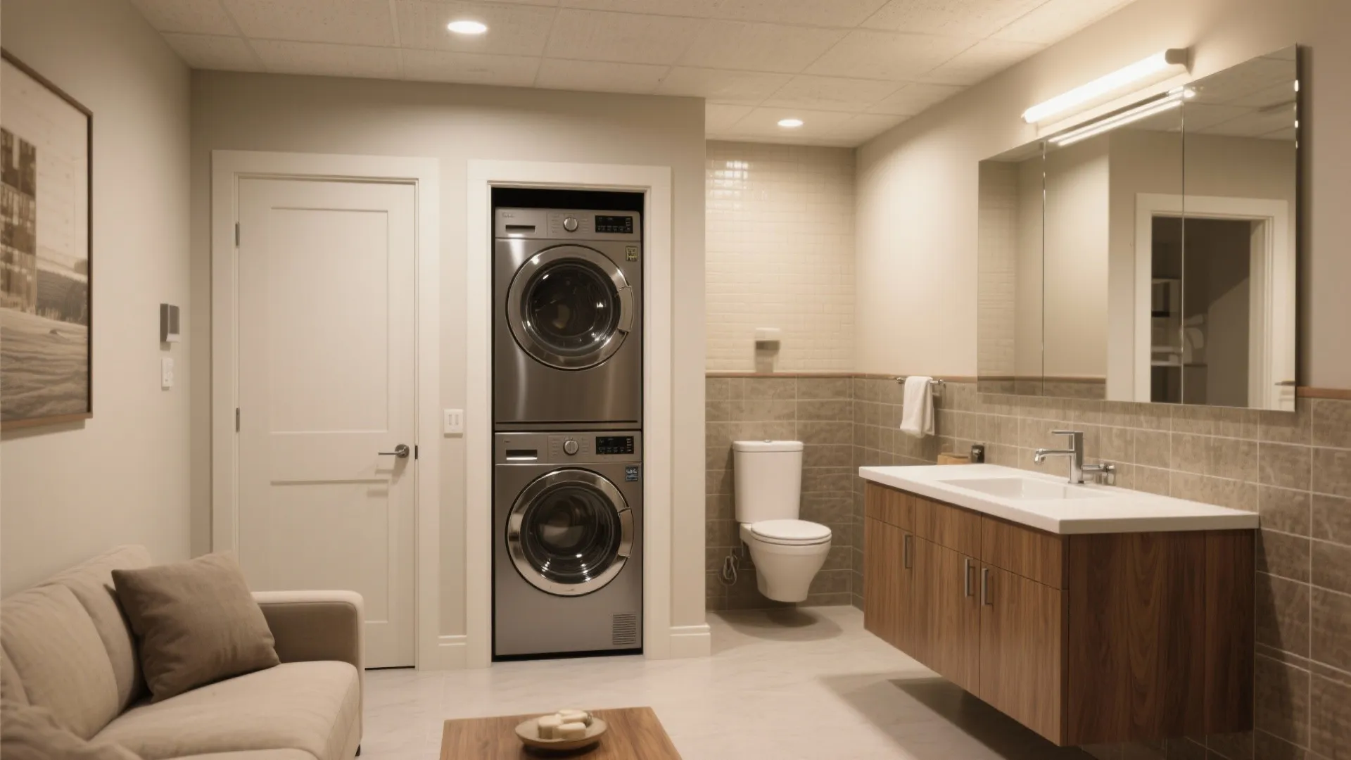 Basement Laundry Bathroom Ideas: 5 Clever Solutions: Small basement? Big opportunities. I share five practical, budget-aware ideas to combine a laundry and bathroom without turning your space into chaos.