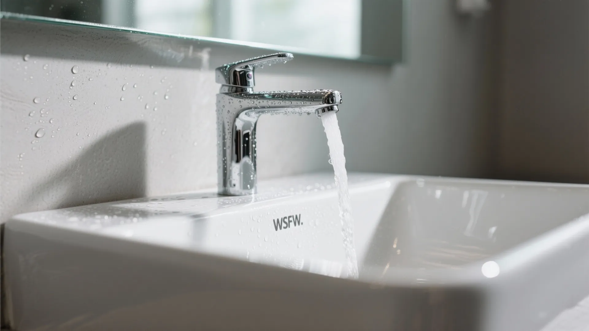 Minimal wall-mounted basin with floating storage