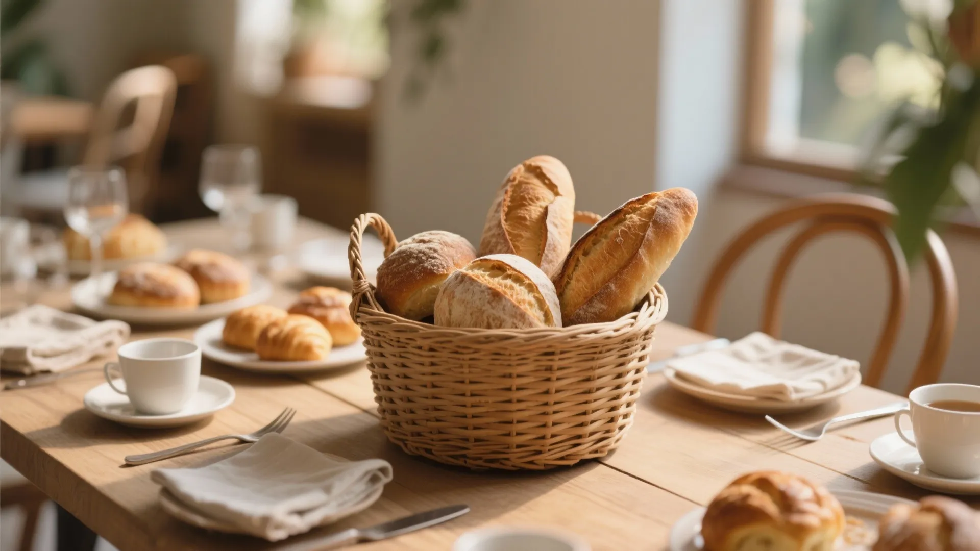 9. Woven Basket of Bread or Pastries