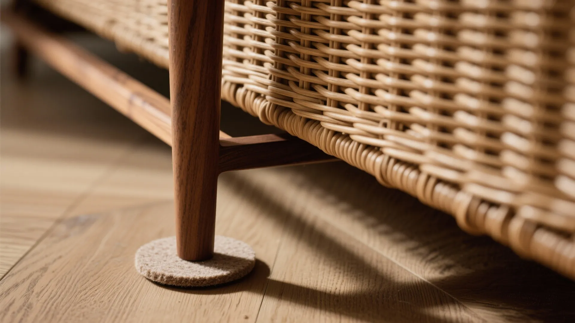 4) Wood warmth with integrated baskets