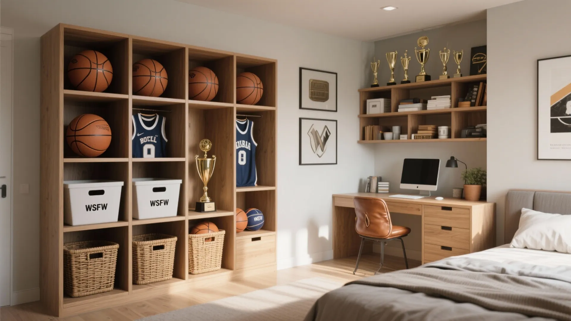 Multi-Functional Basketball Storage