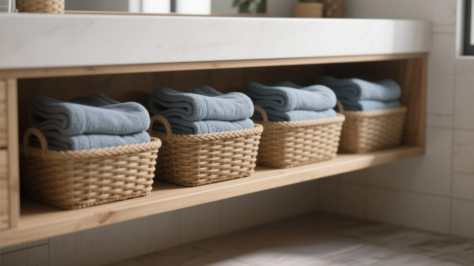 5. Mixed-material Storage Baskets